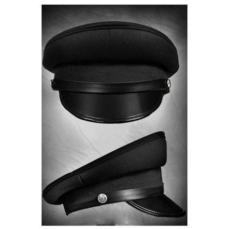 Restyle Gothic Military Officer Cap ❤ liked on Polyvore featuring accessories, hats, military hats, military cap, military style cap, military caps hats and brimmed hat Mode Steampunk, Military Cap, Military Officer, Military Hat, Peaked Cap, Black Accessories, Head Accessories, Military Uniform, Head Band