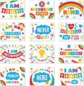 Amazon.com : Laminated Classroom and Bulletin Board Decoration Set - 12 Positive Affirmation Poster Set : Office Products Classroom Posters Elementary, Inspirational Classroom Quotes, Bulletin Board Decoration, Classroom Motivational Posters, Inspirational Classroom Posters, Home Game Room, Inspirational Wall Decals, Classroom Wall Decor, Motivational Decor