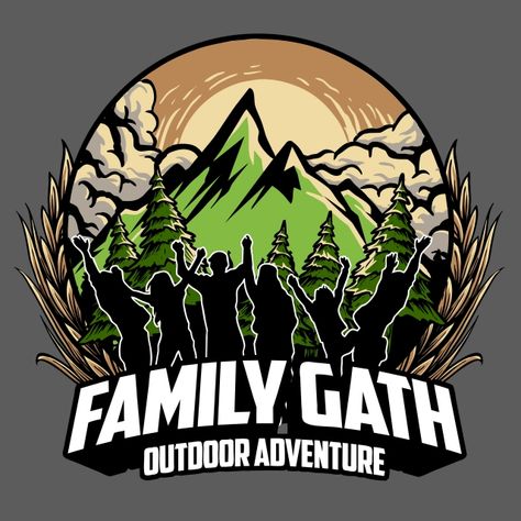 Family Vector, Moon Vector, Adventure Logo, Family Logo, Design Jersey, Desain Editorial, Family Drawing, Adventure Holiday, Font Illustration