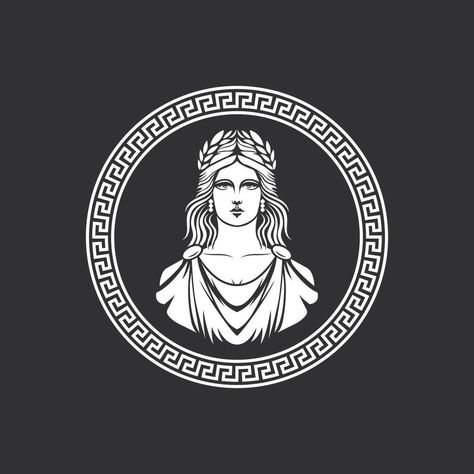 Aphrodite Logo, Goddess Logo, Ancient Greek Goddess, Goddess Of Love And Beauty, Love And Beauty, Tree Saw, Goddess Of Love, Heart Tree, Logo Banners