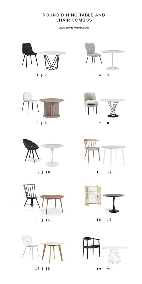 Round Dining Table and Chair Combos - Homey Oh My Dining Table And Chair, Industrial Dining Table, Round Dining Set, Industrial Dining, Decorating Diy, Kitchen Solutions, Single Chair, Table And Chair, Table Dining