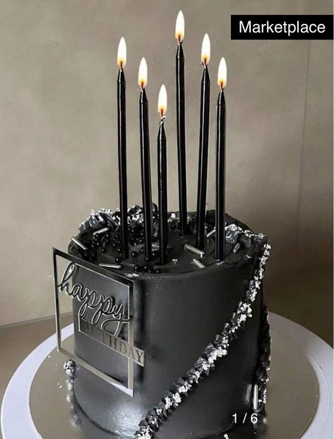 Thirty Party Ideas For Him, All Black Party Theme, All Black Birthday Party, Rip 20s Birthday Party, Gabby Birthday, Rip 20s, 26 Birthday Cake, All Black Party, Black And Gold Cake