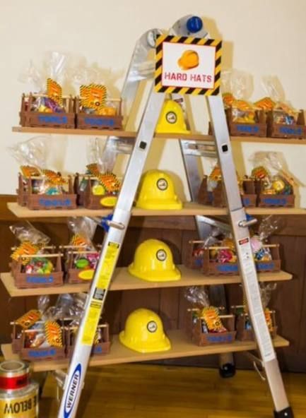 Construction Themed Rice Krispies, Construction Backdrop Birthday, Construction Goodie Bags, Tonka Themed Birthday Party, Construction Party Pinata, I’m Digging Being 2 Birthday Decor, Construction Birthday Party Centerpieces, Diy Construction Party Decorations, Construction Pinata