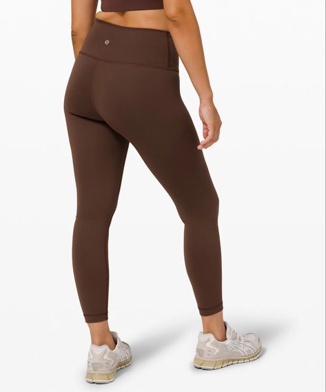 Brown Lululemon Leggings, Brown Lululemon, 2023 Wardrobe, Lulu Leggings, Brown Leggings, Wunder Train, Mum Birthday, Freshman Year, Lululemon Leggings