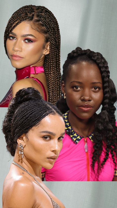 28 Celebrity-Approved Braid Ideas to Inspire Your Next Protective Style Red Carpet Braids, Celebrity Braids Hairstyles, Yara Shahidi Hairstyles, Blonde Braiding Hair, Blonde Braids, Protective Hairstyle, Micro Braids, Low Maintenance Hair, Fulani Braids