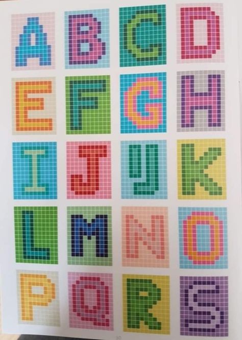 Perler Beads Letters Alphabet, Perler Bead Patterns Letters, Perler Bead Letters, Melty Bead Designs, Alphabet Quilt, Cross Stitch Alphabet Patterns, Cross Stitch Quotes, Melty Bead Patterns, Loom Craft