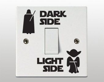 Star Wars Light Switch, Star Wars Zimmer, Light Switch Decal, Star Wars Decal, Star Wars Dark Side, Switch Decals, Star Wars Bedroom, Star Wars Nursery, Light Switch Sticker