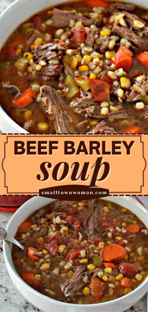 Vegetable Beef Barley Soup, Beef And Barley Soup, Barley Soup Recipe, Beef And Barley, Beef Soup Recipes, Beef Barley, Beef Barley Soup, Vegetable Beef Soup, True Food