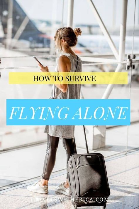 Are you planning a solo trip but are nervous about flying alone?! Click through to learn the top tips and tricks to survive flying alone and even make it enjoyable. Tips include how to navigate the airport alone, how to make the airport more enjoyable, and tips for having a comfortable flight. There are certain things you need to pack to make flying alone better, and those secrets are included in this post as well. You don't need to look anywhere else to help you plan via @Travels with Erica Flying By Yourself Tips, Plane Tips, Tips For Traveling Alone, Tips For Flying, Travel Questions, Airport Tips, Romania Travel, Solo Travel Tips, Solo Trip