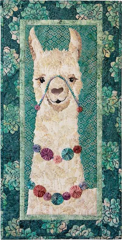 Llama Quilt, Laser Cut Fabric, Hanging Quilts, Laser Cut Kit, Hoffman Fabrics, Applique Quilt Patterns, Applique Kit, Fabric Kit, Personalized Quilt