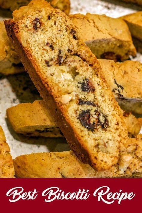 Best Biscotti Recipe (fig-walnut) Fig And Walnut Biscotti, Fig Biscotti Recipe, Fig Biscotti, Walnut Biscotti Recipe, Recipe For Biscotti, Fig Biscuits, Biscotti Cookies Recipes, Italian Biscotti Recipe, Best Biscotti Recipe