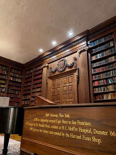 #harvard #ivyleague #dunsterhouse #harvardaesthetic #ivyleagueaesthetic #darkacademia #reflection #darkacademiaaesthetic #chandelier #woodpaneling #dunsterlibrary #hogwarts #studymotivation #studyaesthetic #harvardatnight #hogwartsaesthetic #cambridge #yale #princeton #newengland #steinway #universityaesthetic #library Harvard Acceptance, Ivy League Acceptance, Ivy League Aesthetic, Harvard Library, Piano Shop, Dream University, My Schedule, House Library, Hogwarts Aesthetic