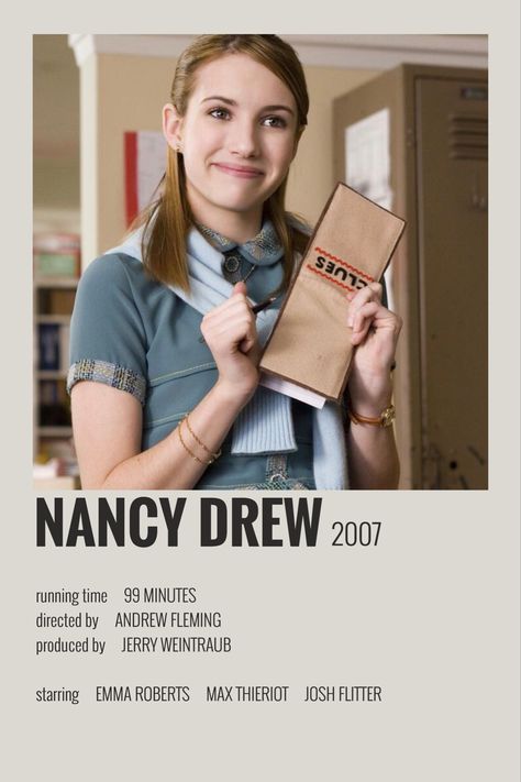 Nancy Drew 2007, Nancy Drew Movie, Old Cartoon Network Shows, Robert Movie, Rainy Day Movies, Old Cartoon Network, Posters Minimalist, Cartoon Network Shows, Movie Card