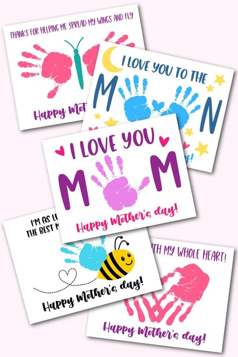 Mother's Day Handprint Printables Printable Mothers Day Crafts For Kids, Free Mothers Day Printables For Kids, Happy Mother’s Day Printable Free, Happy Mothers Day Craft, Mothers Day Printables Free Templates, Sandwich Roll Ups, Free Mothers Day Printables, Summer Literacy Activities, Mothers Day Handprint Art