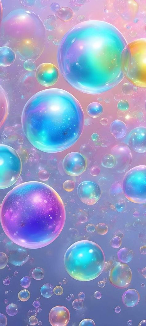 Neon Bubbles Wallpaper, Lisa Frank Wallpaper, Colourful Bubbles, Frank Wallpaper, Ipad Backgrounds, Jellyfish Wallpaper, Picture Borders, Procreate Ideas, Colorful Bubbles