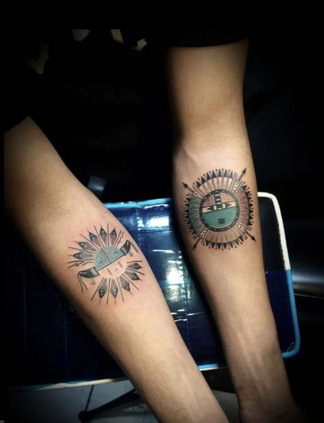 Navajo Tattoo, Tattoo Fixes, Polish Tattoos, Sagittarius Tattoo, Country Tattoos, Native Tattoos, Phoenix Tattoo Design, Western Tattoos, Couples Tattoo Designs