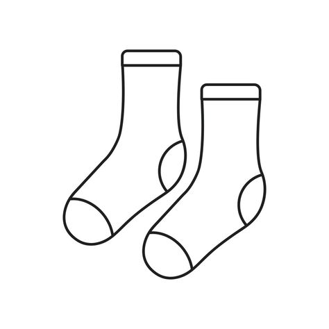 Socks Drawing, Fruit Crafts, Drawing Black And White, Cat Outline, Drawing Black, Shoes Drawing, Socks Shoes, Cartoon Drawing, Pictures To Draw