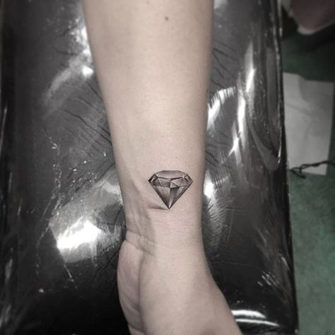 Small Diamond Tattoo, Diamond Tattoo Designs, Wrist Tattoo Cover Up, Diamond Tattoo, Skull Girl Tattoo, Jewel Tattoo, Girl Back Tattoos, Blue Rose Tattoos, Planet Tattoos