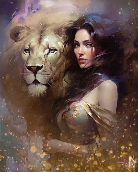 Zodiac Leo Art, Puzzle Photo, Fairy Art Dolls, Beautiful Art Pictures, Lion Art, Goddess Art, Jesus Pictures, Beautiful Fantasy Art, Character Portraits