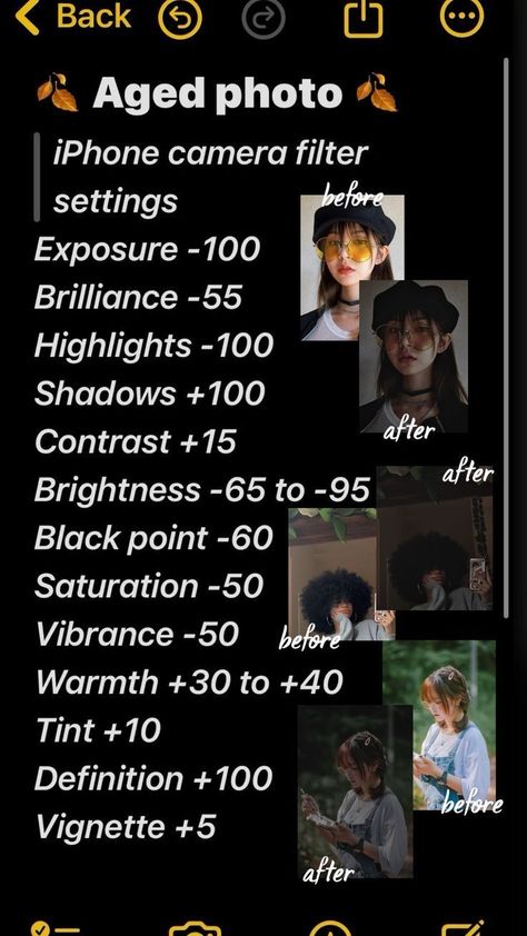 Camera App Editing, Iphone Camera Filters Aesthetic, Y2k Filter Iphone, Iphone Filters Photo Editing Camera Roll, Camera Edits Iphone, Dark Filter Camera Roll, Photo Edits Iphone, Camera Filters Iphone, Photo Settings Iphone