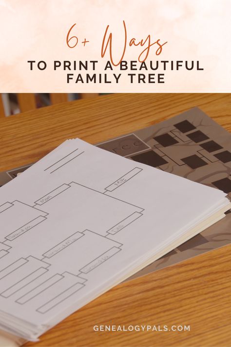 The easiest option for printing a family tree is from genealogy websites. Internet offers many options for printing a family tree. MyHeritage has lots of beautiful printing options. The best way to make a family tree depends on time, creativity, and family knowledge. Printing a beautiful family tree starts with templates. #genealogytips #genealogytipsandtricks #ancestrygenealogytips #familytreeideas #familytreeprintable #familytreecraft #genealogypals How To Make A Family Tree Chart, Editable Family Tree Template Free, Family Tree Template Aesthetic, Family Tree Quilt Patterns, Diy Family Tree Project, Tree Printable Free, Family Tree Explained, Family Tree Template Excel, Family Tree Forms