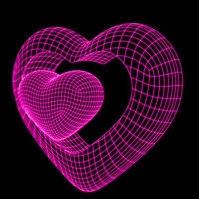 Pink Heart, Black Background, Pink, Black, Design