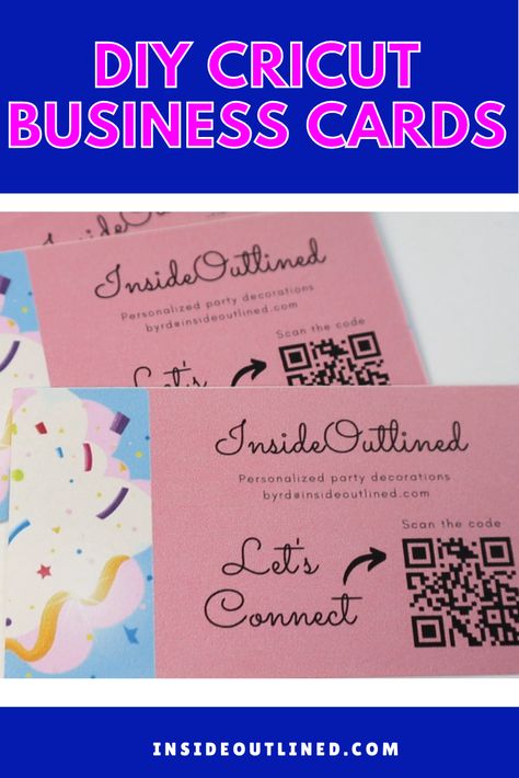 How to Make Cricut Business Cards | Beginner Friendly - InsideOutlined Business Cards Cricut, Cricut Business Cards, Buissness Cards, Transparent Business Cards, Cards Cricut, Craft Business Cards, Cricut Business, Buisness Cards, Make Business Cards