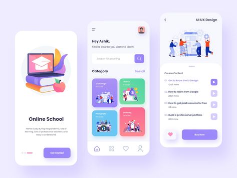 eLearning Platform App UI Design on Behance Education App Ui Design, Learning App Ui Design, Desain Ux, To Do App, Ui Design Mobile, Elearning Design, Ui Ux 디자인, Ux App Design, Ui Ux App