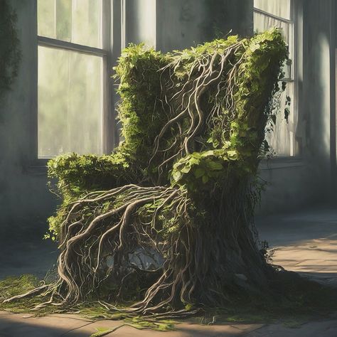 The concept of chair ‘Green Forest’ #chair #design #ai #artist #forest #art Tree Throne, Forest Throne, Forest Furniture, Garden Chair, Art Chair, Forest Art, Green Chair, Green Forest, Garden Chairs