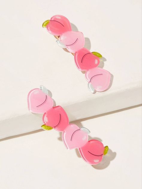 Kawaii Peach, Kawaii Hair Clips, Cute Hair Accessories, Hair Acessories, Peach Hair, Hair Comb Accessories, Kawaii Hairstyles, Kawaii Accessories, Girly Accessories