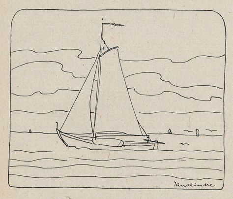 J Rinke Jaap Snoek van Volendam 1915 ill pg   189 Sailing Drawing, Sailboat Drawing, Comic Book Wallpaper, Sailboat Tattoo, Redwork Patterns, Boat Drawing, Art Therapy Activities, Boat Art, Line Art Design