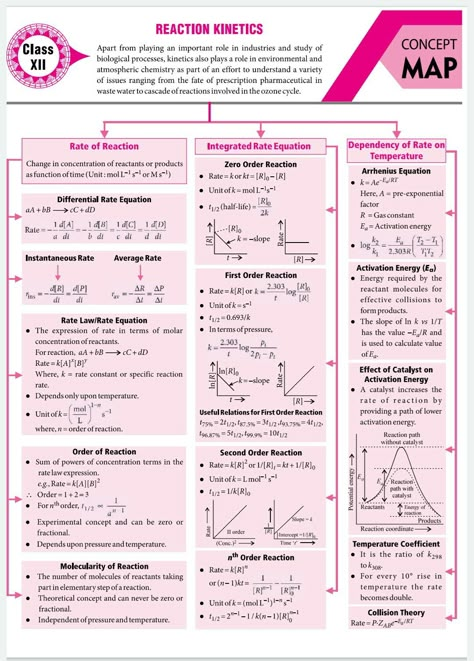 Reaction kinetics Brain Maps, Brain Map, Organic Chemistry Notes, Chemistry Class 12, Organic Chemistry Study, Chemical Kinetics, Concept Maps, Chemistry Study Guide, Chemistry Basics