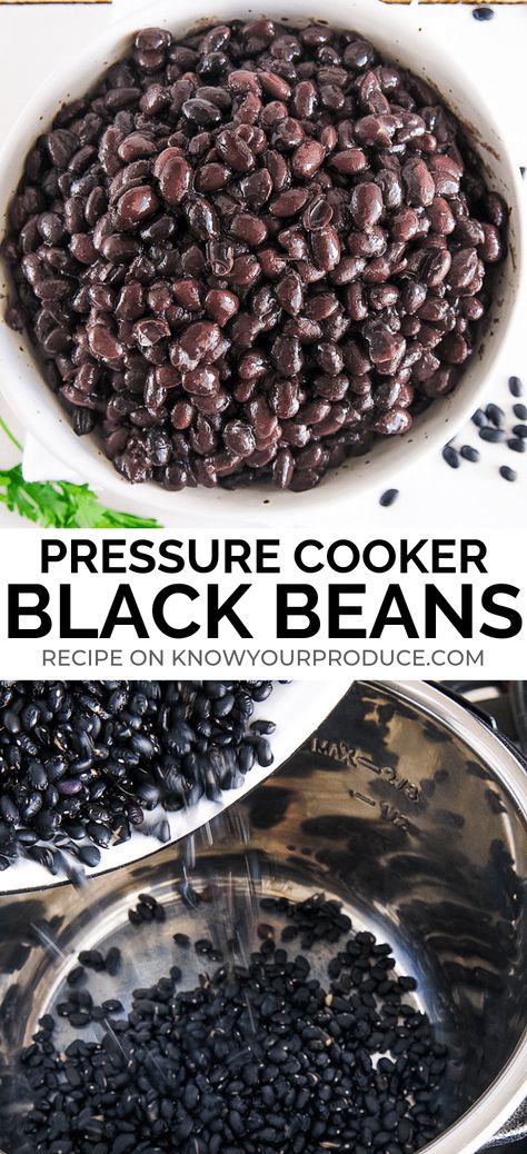 Beans In Pressure Cooker, Power Cooker Plus, Pressure Cooker Black Beans, Black Bean Recipe, Instant Pot Black Beans, Cooked Black Beans, Pressure Cooker Beans, Instapot Recipes Chicken, Power Pressure Cooker