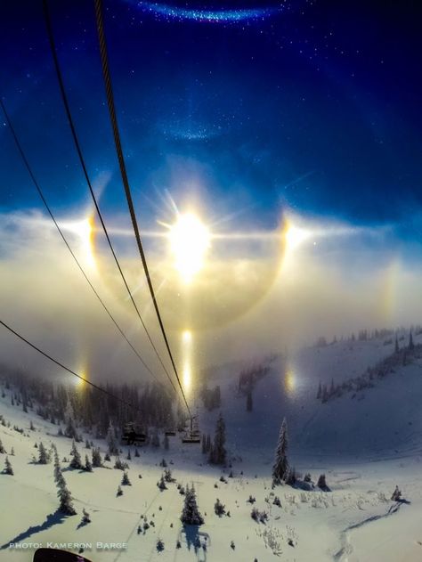 Sky Phenomenon, Sun Dog, Solar Flares, Whitefish Montana, Sun Dogs, Diamond Dust, Solar Flare, Ski Resorts, Landscape Scenery