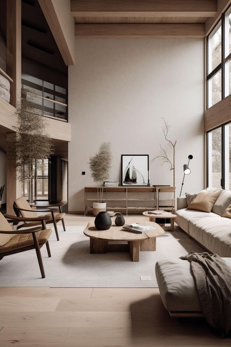 Japanese Living Room Design, Zen Living Rooms, Japandi Style Living Room, Modern Minimalist Interior Design, Japanese Living Room, Japandi Living Room, Zen Interiors, Japandi Interiors, Japandi Living