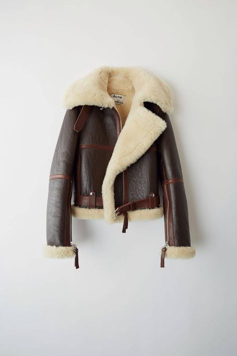 Acne Studios Acne Studios Shearling Leather Aviator Jacket In Brown, 40 | Grailed Acne Studios Jacket, Aviator Jacket, Aviator Jackets, Shearling Coat, Brown Leather Jacket, Shearling Jacket, Mode Inspiration, Look Chic, Outfits Casuales