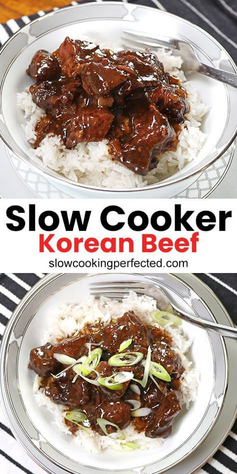 Recipes For Dinner Healthy, Slow Cooker Korean Beef, Crockpot Recipes Beef Stew, Slow Cooker Recipes Beef, Korean Beef, Slow Cooker Beef Stew, Crockpot Recipes Beef, Slow Cooker Dinner, Ground Beef Recipes For Dinner