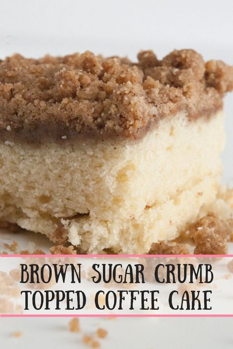 Brown Sugar Coffee, Cake Brown, Crumb Cake Recipe, Coffee Cake Recipe, Roll Cookies, Coffee Cake Recipes, Easy Cinnamon, Quick Bread Recipes, Crumb Topping