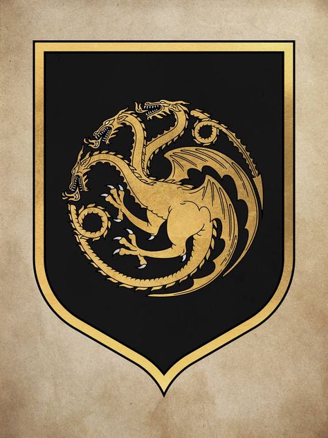 Targaryen Sigil Aesthetic, Dragon Flag Design, Targaryen Emblem, Heraldry Design Symbols, Dragon Heraldry, Dragon Sigil, Queen Dragon, Fantasy Flags, Dragon Emblem