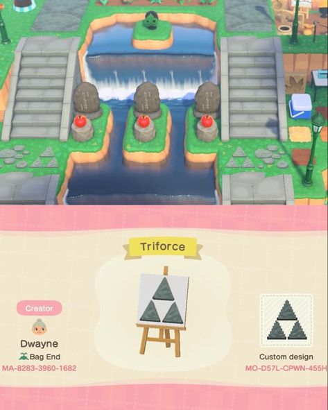 Animal Crossing Legend Of Zelda Design, Acnh Legend Of Zelda Design Codes, Animal Crossing Hyrule, Acnh Legend Of Zelda Design, Acnh Zelda Design Codes, Zelda Acnh Code, Legend Of Zelda Animal Crossing Designs, Animal Crossing Zelda Island, Animal Crossing Legend Of Zelda