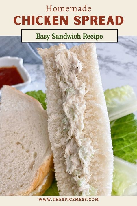 Looking for an easy and delicious sandwich recipe that is sure to please a crowd? Try our Chicken spread sandwich recipe! Made with tender shredded chicken and a flavorful spread that includes mayo, and just a few spices, this sandwich is perfect for any occasion. Our step-by-step guide will show you how to create this crowd-pleaser in no time. Make it for lunch or serve it at your next party, and watch your guests devour it in seconds! Japanese Chicken Sandwich, Chicken Finger Sandwich, Sandwich Fillings Ideas, Interesting Sandwiches, Chicken Spread Recipe, Chicken Sandwich Spread, Chicken Spread, Sandwich Spread Recipes, Sandwich Spreads