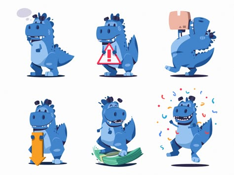 T-rex mascot by Dmitry Mòói on Dribbble Good Character Design, Dinosaur Illustration, Good Character, Mascot Design, Character Design Male, A Character, Children's Book Illustration, The Net, Animal Illustration