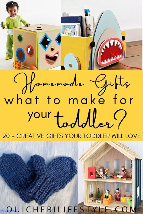 DIY Gift ideas for your toddler. Christmas gift ideas your young kids will love! #homemadechristmasgifts #diygifts #homemadegifts #kids #toddlers #holidays Toddler Keepsake Gifts, Diy Gifts For Holidays, Christmas Craft Toddler Gift, Diy Gifts For Classmates, Gift Ideas For Daycare Kids, Diy Christmas Gifts For Children, Diy Christmas Gift From Toddler, Toddler Xmas Gift Ideas, Homemade Toddler Gifts