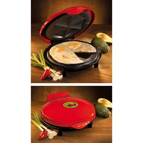 Nostalgia EQM200 6-Wedge Electric Quesadilla Maker with Extra Stuffing Latch - Walmart.com - Walmart.com Quesadilla Maker Recipes, Quesadilla Maker, Quesadilla Recipes Easy, Mexican Food Dishes, Pizza Maker, Cheese Quesadilla, Unique Plates, Quesadilla Recipes, Hazelnut Spread