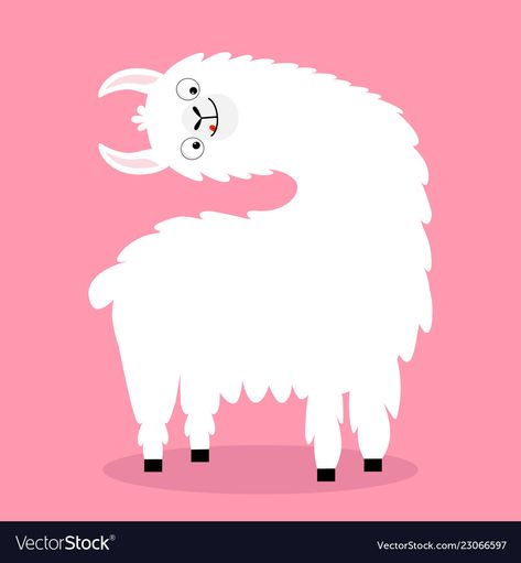 Alpaca Illustration, Llama Images, Llama Drawing, Cartoon Llama, Funny Kawaii, Cartoon Chicken, Cute Vector, Llama Drama, Llama Alpaca