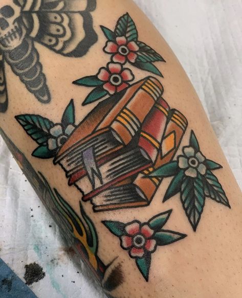 Teacher Tattoos, Teacup Tattoo, Bookish Tattoos, Traditional Tattoo Inspiration, Traditional Style Tattoo, Traditional Tattoo Sleeve, Tattoos For Lovers, Traditional Tattoo Art, Book Tattoo