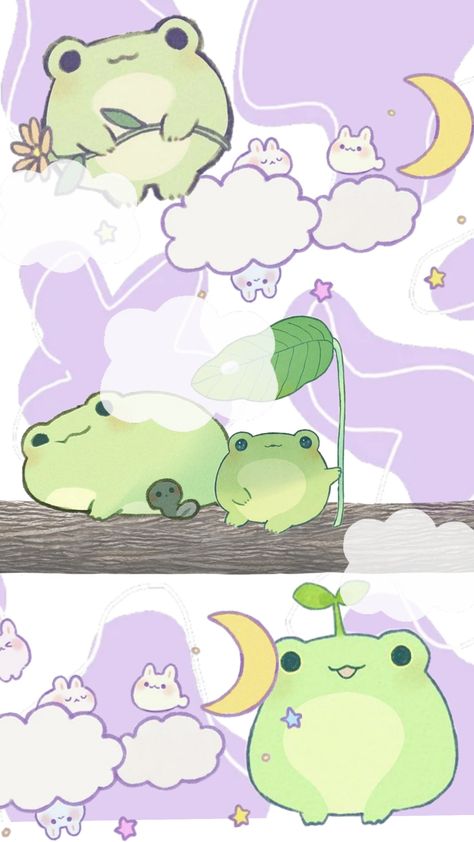 #purple#wallpaper#kawaii#cute#frog#froggy#wallpaper#iphone#case Purple Frog Wallpaper, Purple Wallpaper Kawaii, Kawaii Frog Wallpaper, Froggy Wallpaper, Purple Frog, Frog Wallpaper, Wallpaper White, Cute Frog, Purple Background