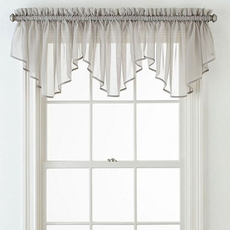 Valance Ideas, Kitchen Curtains And Valances, Sheer Valances, Scarf Valance, Balloon Shades, Curtain Length, Curtains Width, Curtain Valance, Valances