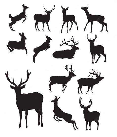 Elk Images, Elk Silhouette, Hirsch Silhouette, Deer Head Silhouette, Back Drawing, Reindeer Silhouette, Deer Graphic, Deer Drawing, Deer Tattoo