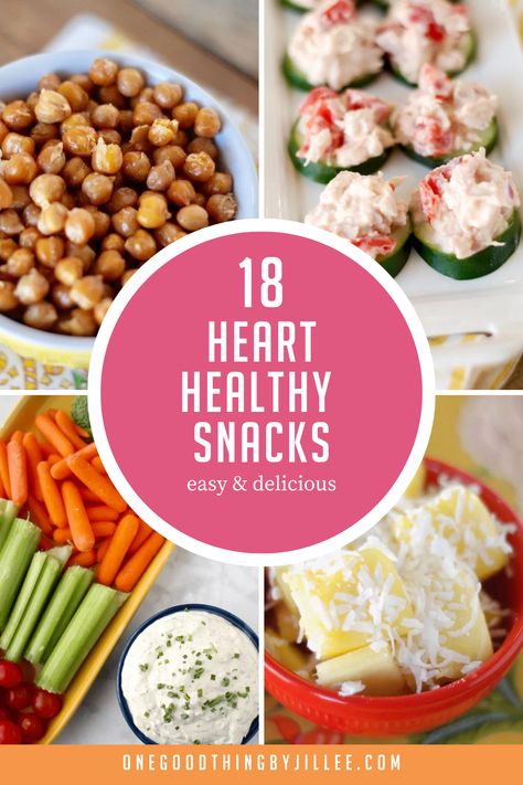 18 Easy and delicious heart-healthy snacks you'll actually want to eat! Heart Healthy Diet Recipes, Heart Healthy Snacks, Heart Healthy Eating, Low Cholesterol Recipes, Snacks Easy, Heart Healthy Diet, Unhealthy Snacks, Healthy Snacks Easy, Healthy Diet Recipes